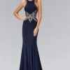 Elizabeth K - GL1357 Embellished High Neck Long Gown 1 Elizabeth K - GL1357 Embellished High Neck Long Gown