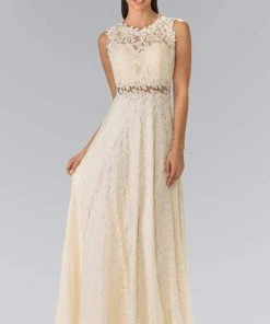 Elizabeth K - GL1460 Sleeveless Beaded Lace Long Dress 23 Elizabeth K - GL1460 Sleeveless Beaded Lace Long Dress