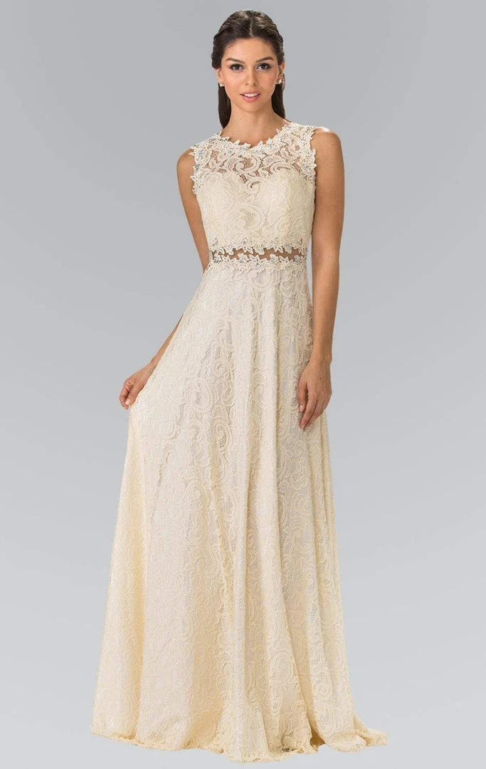 Elizabeth K - GL1460 Sleeveless Beaded Lace Long Dress 13 Elizabeth K - GL1460 Sleeveless Beaded Lace Long Dress
