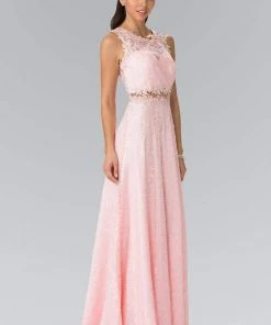 Elizabeth K - GL1460 Sleeveless Beaded Lace Long Dress 16 Elizabeth K - GL1460 Sleeveless Beaded Lace Long Dress