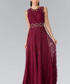 Elizabeth K - GL1460 Sleeveless Beaded Lace Long Dress 15 Elizabeth K - GL1460 Sleeveless Beaded Lace Long Dress