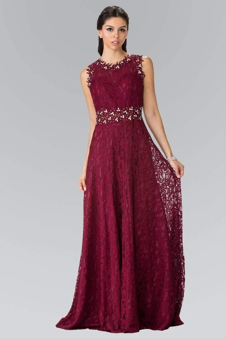 Elizabeth K - GL1460 Sleeveless Beaded Lace Long Dress 5 Elizabeth K - GL1460 Sleeveless Beaded Lace Long Dress
