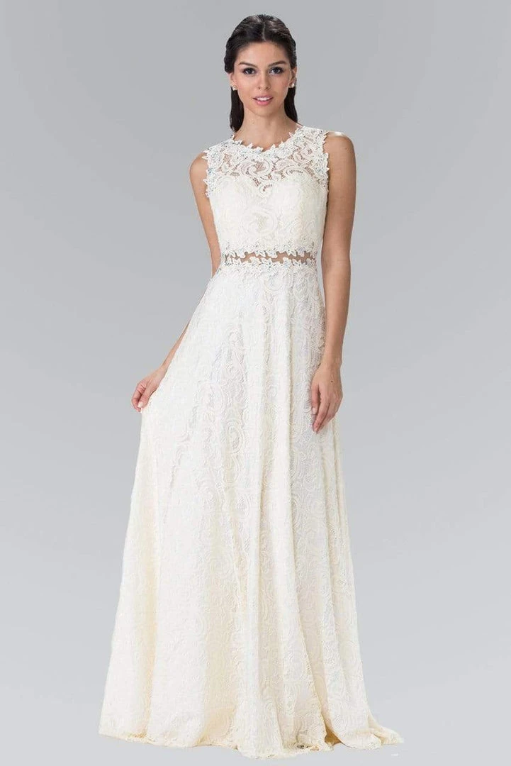 Elizabeth K - GL1460 Sleeveless Beaded Lace Long Dress 8 Elizabeth K - GL1460 Sleeveless Beaded Lace Long Dress