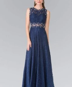 Elizabeth K - GL1460 Sleeveless Beaded Lace Long Dress 20 Elizabeth K - GL1460 Sleeveless Beaded Lace Long Dress
