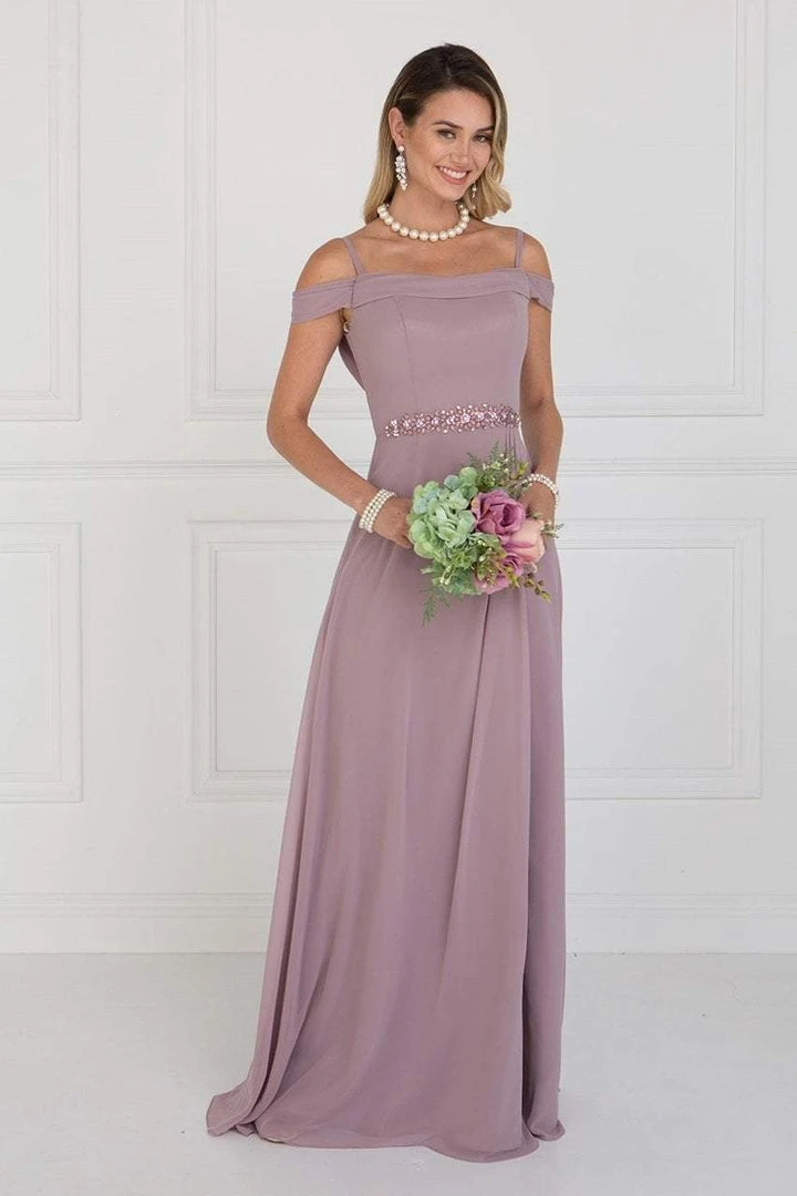 Elizabeth K - GL1522 Draped Cowl Back A-Line Chiffon Gown 6 Elizabeth K - GL1522 Draped Cowl Back A-Line Chiffon Gown