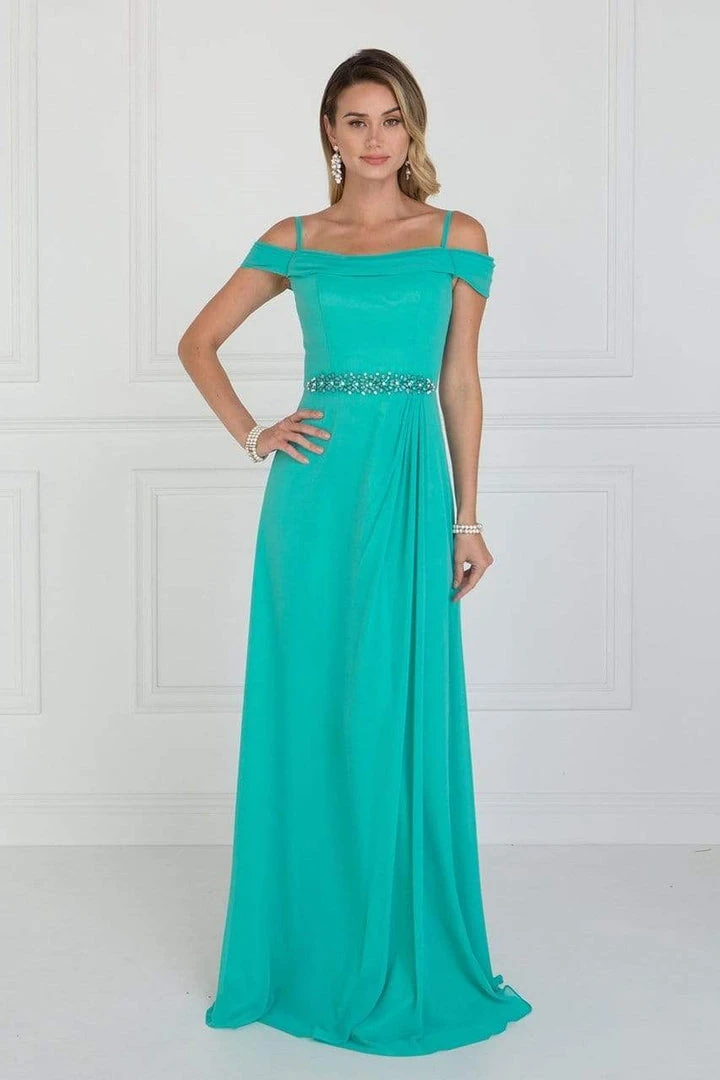 Elizabeth K - GL1522 Draped Cowl Back A-Line Chiffon Gown 3 Elizabeth K - GL1522 Draped Cowl Back A-Line Chiffon Gown
