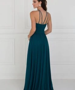Elizabeth K - GL1524 High Halter Crisscrossed Empire Chiffon Gown 8 Elizabeth K - GL1524 High Halter Crisscrossed Empire Chiffon Gown