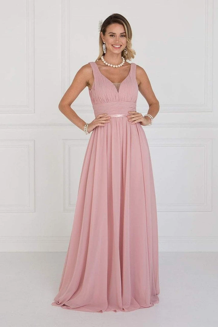 Elizabeth K - GL1525 Ruched Deep Sweetheart Chiffon A-Line Gown 6 Elizabeth K - GL1525 Ruched Deep Sweetheart Chiffon A-Line Gown