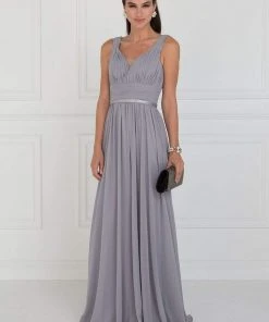 Elizabeth K - GL1525 Ruched Deep Sweetheart Chiffon A-Line Gown 11 Elizabeth K - GL1525 Ruched Deep Sweetheart Chiffon A-Line Gown