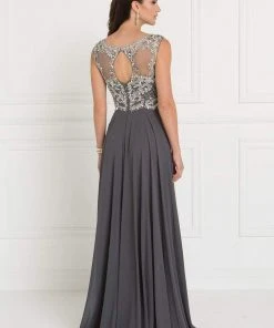 Elizabeth K - GL1565 Jeweled Illusion Bateau Chiffon A-line Gown 11 Elizabeth K - GL1565 Jeweled Illusion Bateau Chiffon A-line Gown