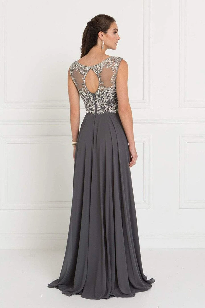 Elizabeth K - GL1565 Jeweled Illusion Bateau Chiffon A-line Gown 7 Elizabeth K - GL1565 Jeweled Illusion Bateau Chiffon A-line Gown