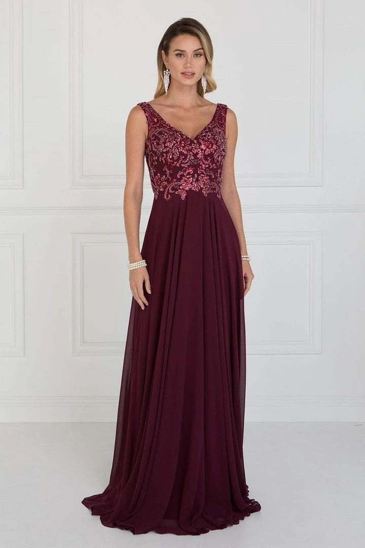 Elizabeth K - GL1567 Sleeveless Bead Embroidered Chiffon A-Line Gown 6 Elizabeth K - GL1567 Sleeveless Bead Embroidered Chiffon A-Line Gown