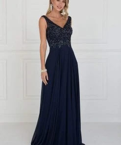 Elizabeth K - GL1567 Sleeveless Bead Embroidered Chiffon A-Line Gown 11 Elizabeth K - GL1567 Sleeveless Bead Embroidered Chiffon A-Line Gown