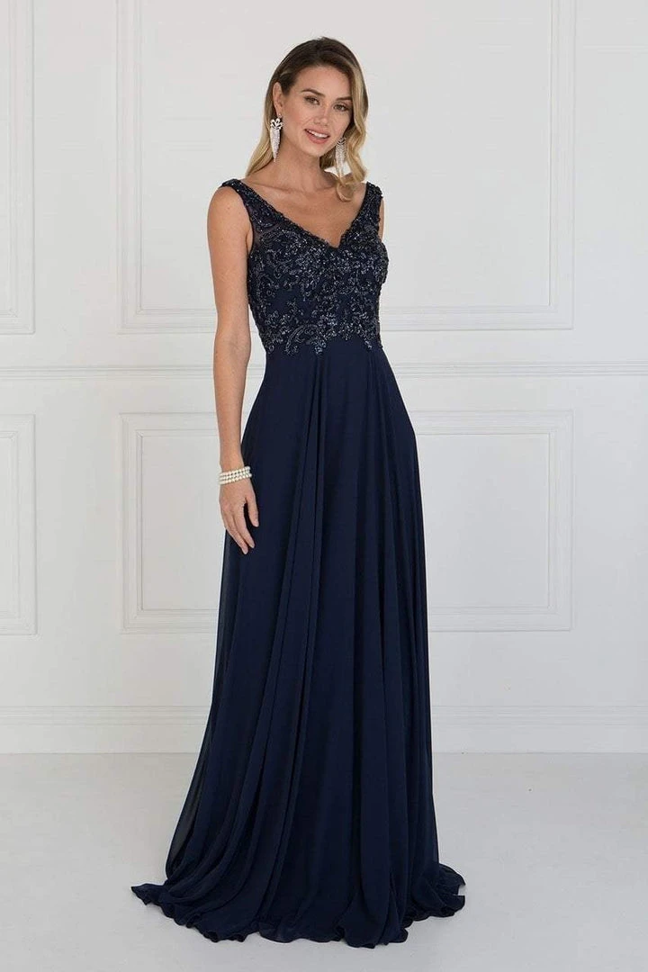 Elizabeth K - GL1567 Sleeveless Bead Embroidered Chiffon A-Line Gown 7 Elizabeth K - GL1567 Sleeveless Bead Embroidered Chiffon A-Line Gown