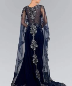 Elizabeth K - GL1596 Embellished Illusion Bateau Sheath Dress 7 Elizabeth K - GL1596 Embellished Illusion Bateau Sheath Dress