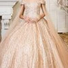 Elizabeth K - GL1926 Glitter Off Shoulder Ballgown 2 Elizabeth K - GL1926 Glitter Off Shoulder Ballgown