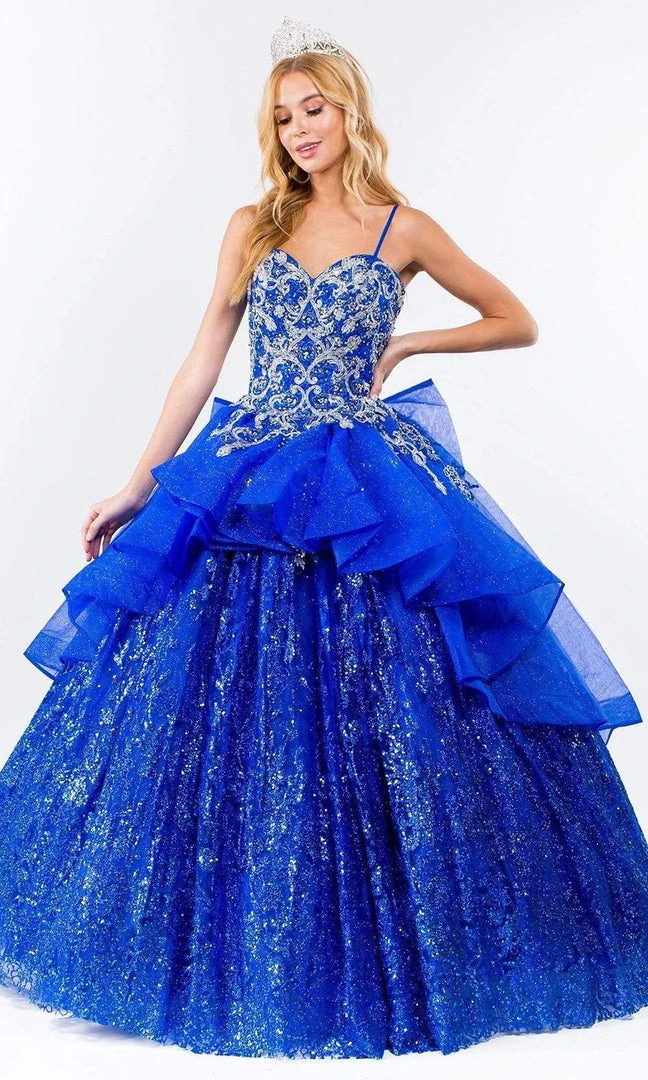 Elizabeth K - GL1927 Glitter Bow-Ornate Draped Ballgown 3 Elizabeth K - GL1927 Glitter Bow-Ornate Draped Ballgown