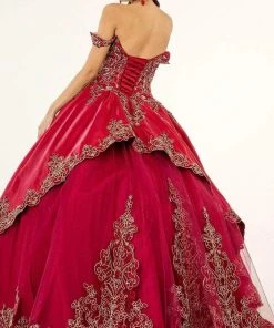Elizabeth K - GL1930 Embroidered Sweetheart Satin Ballgown