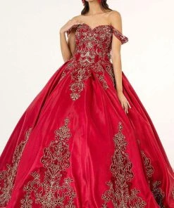 Elizabeth K - GL1930 Embroidered Sweetheart Satin Ballgown