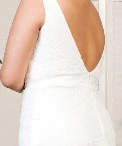 Elizabeth K - GL1940 Plunging V Neck Sheath Dress 13 Elizabeth K - GL1940 Plunging V Neck Sheath Dress