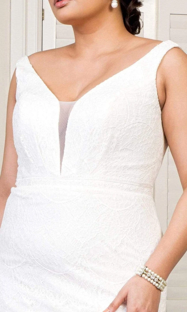 Elizabeth K - GL1940 Plunging V Neck Sheath Dress 7 Elizabeth K - GL1940 Plunging V Neck Sheath Dress