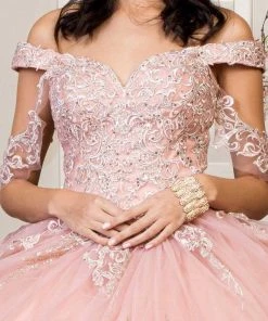 Elizabeth K - GL1941 Off Shoulder Glittered Ballgown 7 Elizabeth K - GL1941 Off Shoulder Glittered Ballgown