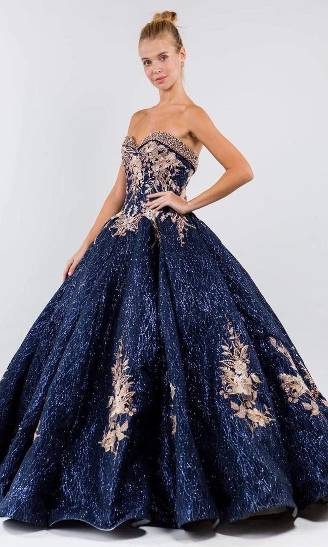 Elizabeth K - GL1957 Rosette Embroidered Ballgown 5 Elizabeth K - GL1957 Rosette Embroidered Ballgown