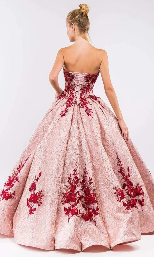 Elizabeth K - GL1957 Rosette Embroidered Ballgown 10 Elizabeth K - GL1957 Rosette Embroidered Ballgown
