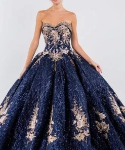 Elizabeth K - GL1957 Rosette Embroidered Ballgown