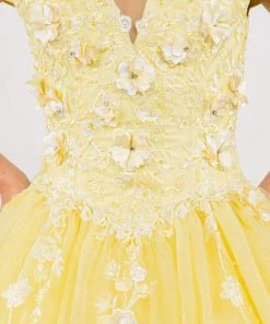 Elizabeth K - GL1958 Floral Applique Off Shoulder Ballgown 17 Elizabeth K - GL1958 Floral Applique Off Shoulder Ballgown