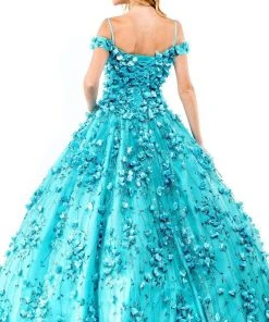 Elizabeth K - GL1962 Blossom Ornate Off Shoulder Ballgown 10 Elizabeth K - GL1962 Blossom Ornate Off Shoulder Ballgown