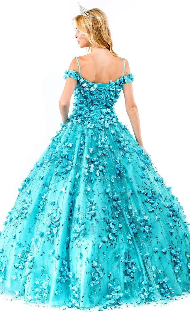 Elizabeth K - GL1962 Blossom Ornate Off Shoulder Ballgown 4 Elizabeth K - GL1962 Blossom Ornate Off Shoulder Ballgown