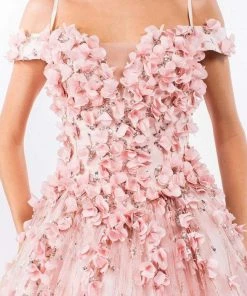 Elizabeth K - GL1962 Blossom Ornate Off Shoulder Ballgown 14 Elizabeth K - GL1962 Blossom Ornate Off Shoulder Ballgown