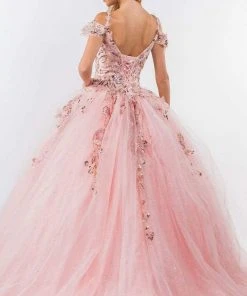 Elizabeth K - GL1969 Sequined Cold Shoulder Ballgown 17 Elizabeth K - GL1969 Sequined Cold Shoulder Ballgown