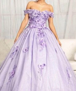 Elizabeth K GL1971 - Floral Applique Prom Ballgown