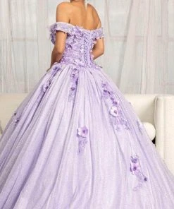 Elizabeth K GL1971 - Floral Applique Prom Ballgown