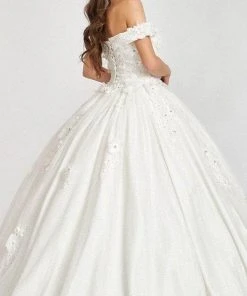 Elizabeth K GL1971 - Floral Applique Prom Ballgown