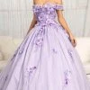 Elizabeth K GL1971 - Floral Applique Prom Ballgown 1 Elizabeth K GL1971 - Floral Applique Prom Ballgown