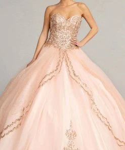 Elizabeth K GL1973 - Strapless Sweetheart Neck Ball Gown