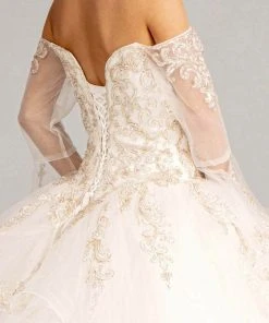 Elizabeth K GL1976 - Long Angel Sleeve Sweetheart Neck Ball Gown 13 Elizabeth K GL1976 - Long Angel Sleeve Sweetheart Neck Ball Gown