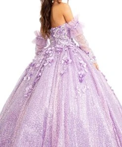 Elizabeth K GL1986 - Sweetheart Neck With Removable Sleeve Long Gown