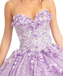 Elizabeth K GL1986 - Sweetheart Neck With Removable Sleeve Long Gown