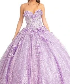 Elizabeth K GL1986 - Sweetheart Neck With Removable Sleeve Long Gown