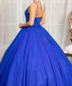 Elizabeth K GL1989 - Sleeveless V-neckline Ball Gown