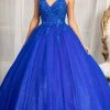 Elizabeth K GL1989 - Sleeveless V-neckline Ball Gown