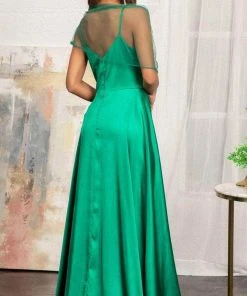 Elizabeth K GL1993 - Spaghetti Strap V-Neck Prom Dress With Slit 29 Elizabeth K GL1993 - Spaghetti Strap V-Neck Prom Dress With Slit