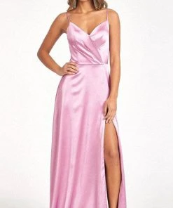 Elizabeth K GL1993 - Spaghetti Strap V-Neck Prom Dress With Slit 24 Elizabeth K GL1993 - Spaghetti Strap V-Neck Prom Dress With Slit