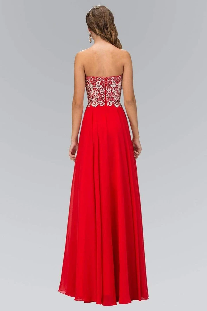 Elizabeth K - GL2018 Strapless Embroidered Chiffon Gown 4 Elizabeth K - GL2018 Strapless Embroidered Chiffon Gown