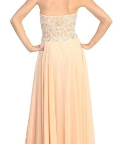 Elizabeth K - GL2018 Strapless Embroidered Chiffon Gown 11 Elizabeth K - GL2018 Strapless Embroidered Chiffon Gown