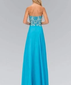 Elizabeth K - GL2018 Strapless Embroidered Chiffon Gown 13 Elizabeth K - GL2018 Strapless Embroidered Chiffon Gown